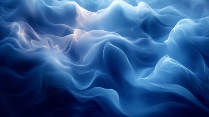 Obraz premium Smoky Blue Abstract Background with Fluid Shapes