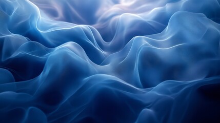 Obraz premium Smoky Blue Abstract Background with Fluid Shapes