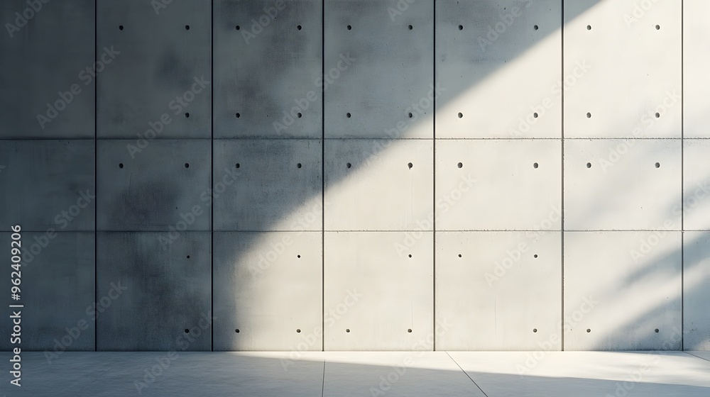 Poster sleek and contemporary concrete wall with a minimalist sophisticated design the clean lines geometri
