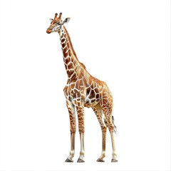 Obraz premium Giraffe Gravity element animal cartoon isolated whitebackground 16:9