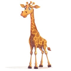 Obraz premium Giraffe Light element animal cartoon isolated whitebackground 16:9
