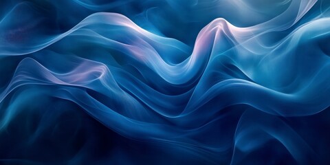 Obraz premium Smoky Blue Abstract Background with Fluid Shapes