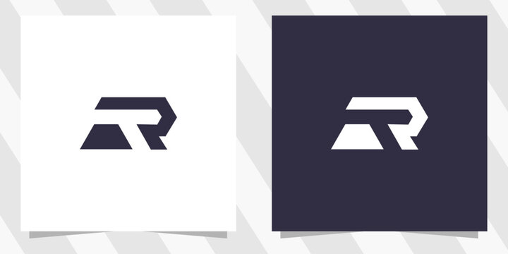 letter tr rt logo design vector