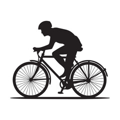 Fototapeta premium A man riding a bike vector, eps, Cyclist