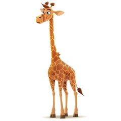 Obraz premium Giraffe Spirit animal cartoon isolated whitebackground 16:9