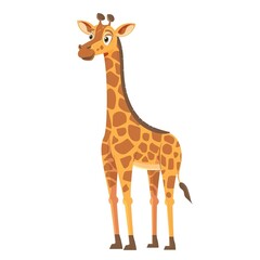 Naklejka premium Giraffe Spirit animal cartoon isolated whitebackground 16:9