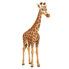 Fototapeta premium Giraffe Spirit animal cartoon isolated whitebackground 16:9