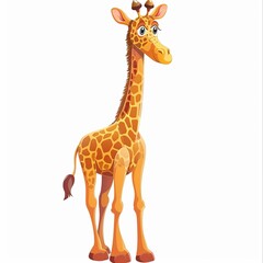 Fototapeta premium Giraffe Spirit animal cartoon isolated whitebackground 16:9