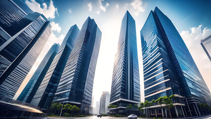 skyscrapers in the city