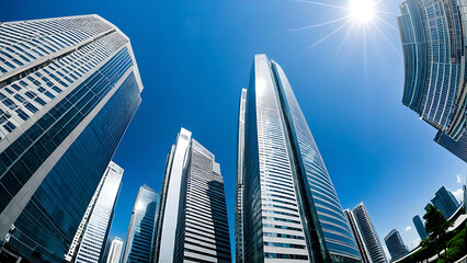 skyscrapers in the city