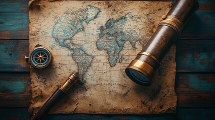 Retro Columbus day concept