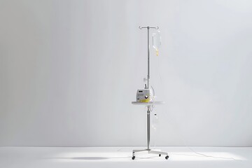 IV stand isolated on white background.