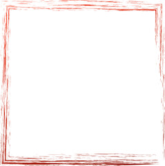 Square red frames in grunge style. Elements for design