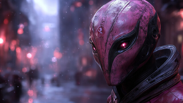 Enigmatic Warlock in Biotic Armor: A Mystical Mass Effect Portrait