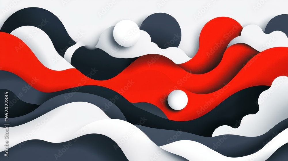 Poster bold colors and unique patterns create a vibrant flat illustration perfect for sparking creativity i
