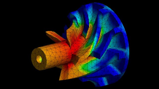 Mechanic simulation engineering - Stress and breakpoint analysis of turbine under force and moment conditions