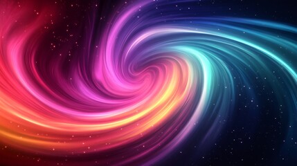 Obraz premium Abstract swirl of colors against a starry night sky.