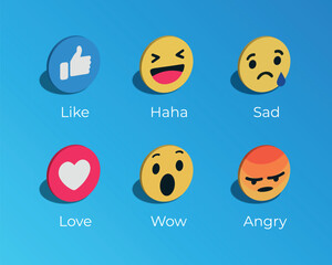 Social Media Emotion 3D Emoji Collection