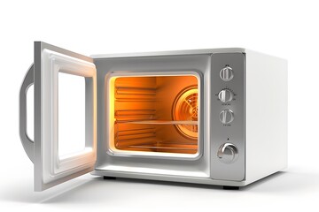 Obraz premium Microwave isolated on white background.