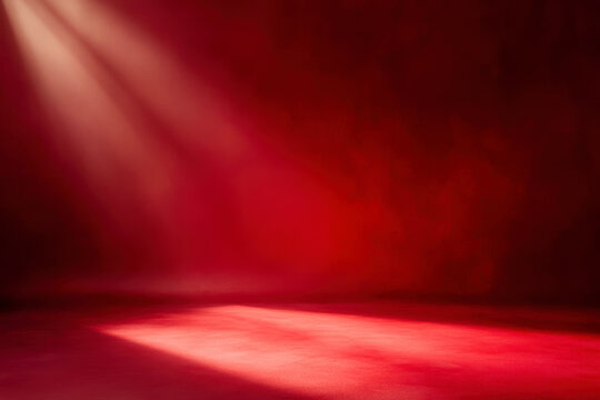Abstract red studio background for product presentation. Background for display product.