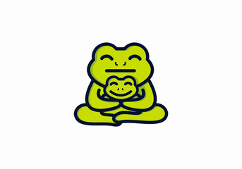 Frog Logo Design Vector Template