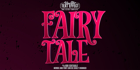 Fairy editable text effect, customizable tale and magic 3d font style