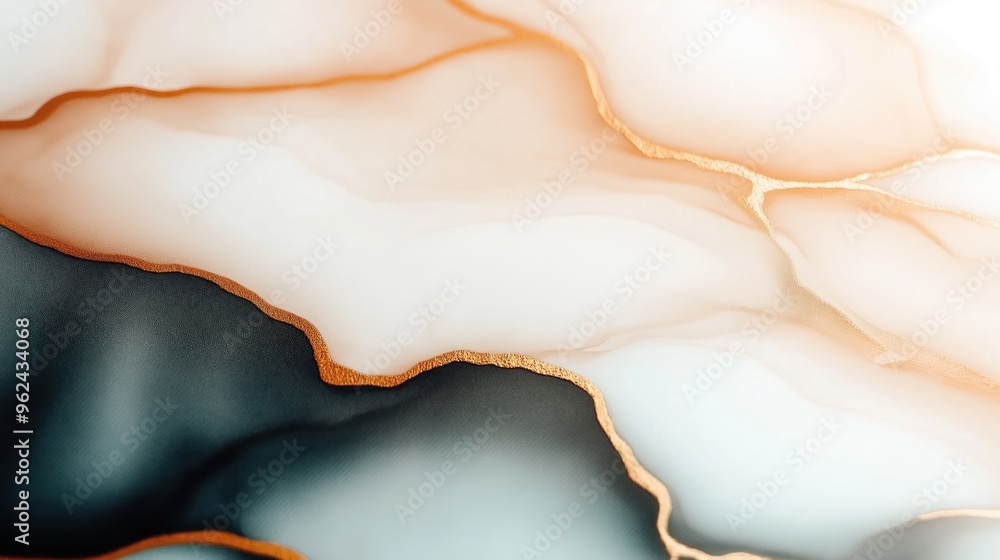 Poster elegant abstract design with soft alcohol ink patterns for art and decor