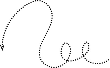 Dotted line arrow icons, directions signs