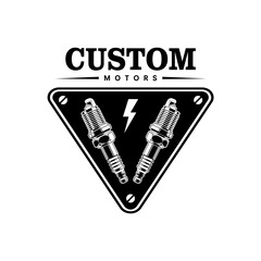 creative spark plugs vector illustration design on the white background