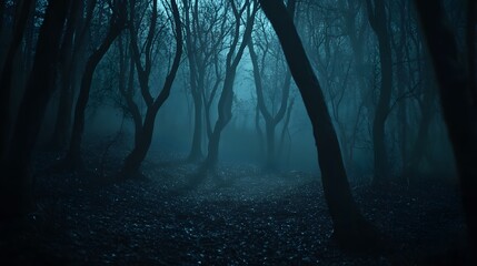 Creepy Forest, Trees, Texture, Pattern Background, Wallpaper, Cover and Screen for Smartphone, PC, Laptop, 9:16 and 16:9 Format