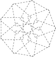 Dashed line square shapes. Elements for design