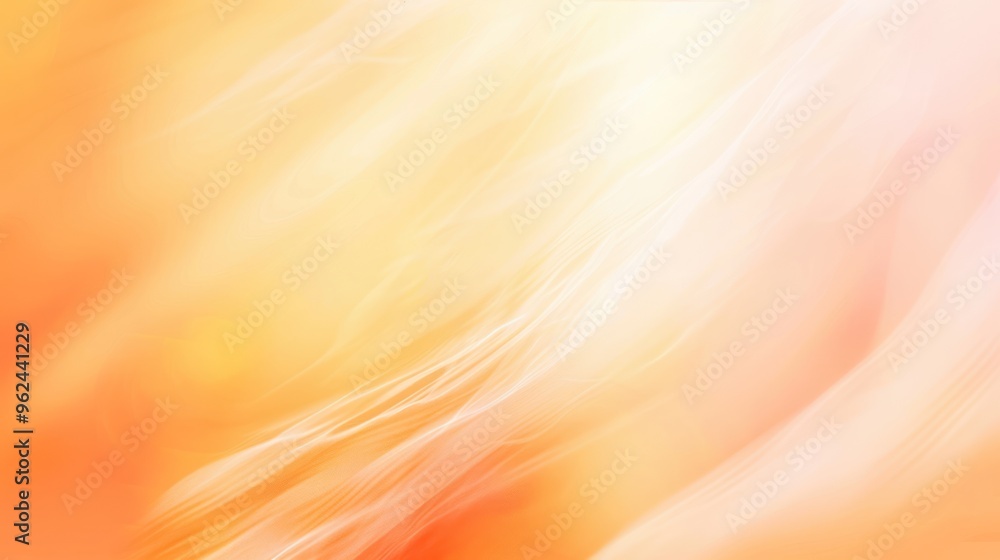 Wall mural abstract orange and white swirl background