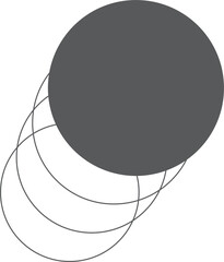 Circle frame flowing dynamic out line. Design element technology concept