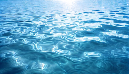 A detailed close-up, top-down view of ripples in water, capturing the intricate texture and subtle reflections of light, showcasing the beauty and complexity of natural patterns