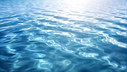 A detailed close-up, top-down view of ripples in water, capturing the intricate texture and subtle reflections of light, showcasing the beauty and complexity of natural patterns