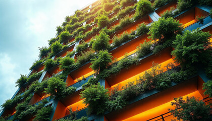 Nature-friendly building wrapped in lush ivy, promoting eco-consciousness and sustainable design.






