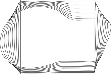 Square liquid line blend for badges, tag, label, logo, banner