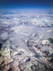 clouds over the mountains
