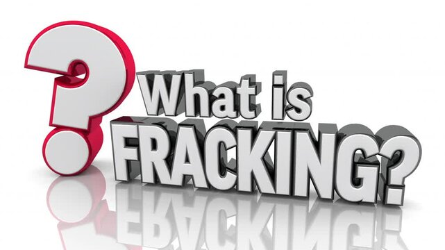 What is Fracking Oil Gas Drilling Hydraulic Fracturing Question Mark 3d Animation