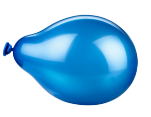Isolated colorful latex balloon