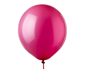 Isolated colorful pink latex balloon