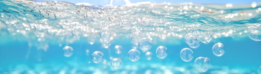 Underwater Bubbles, Blue Water, Summer Vacation