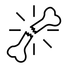 broken bone Line Icon