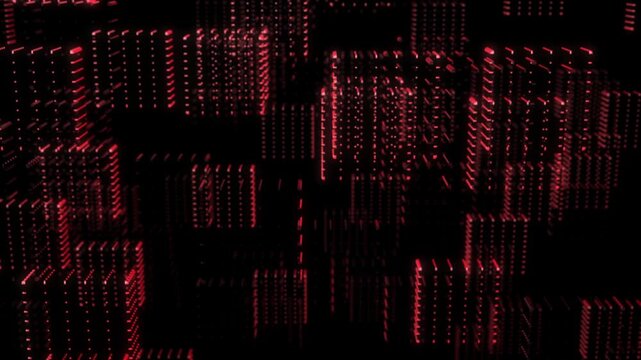 abstract red cubes background