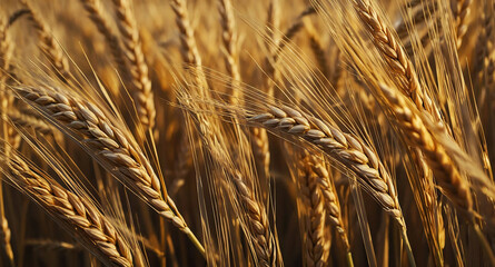 Golden wheat stalks swirling abstract background