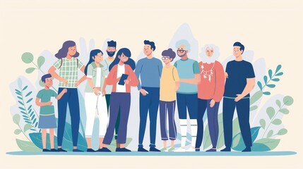 a group of people in their team building