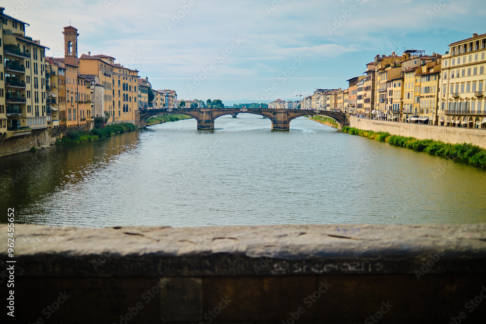 Wall mural view from ponte vecchio at summer