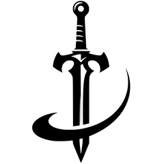 Sword logo silhouette