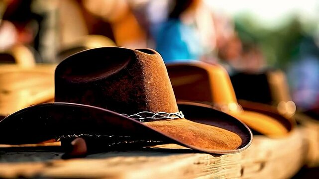 a cowboy hat  and  a pair  of  cowboy boots