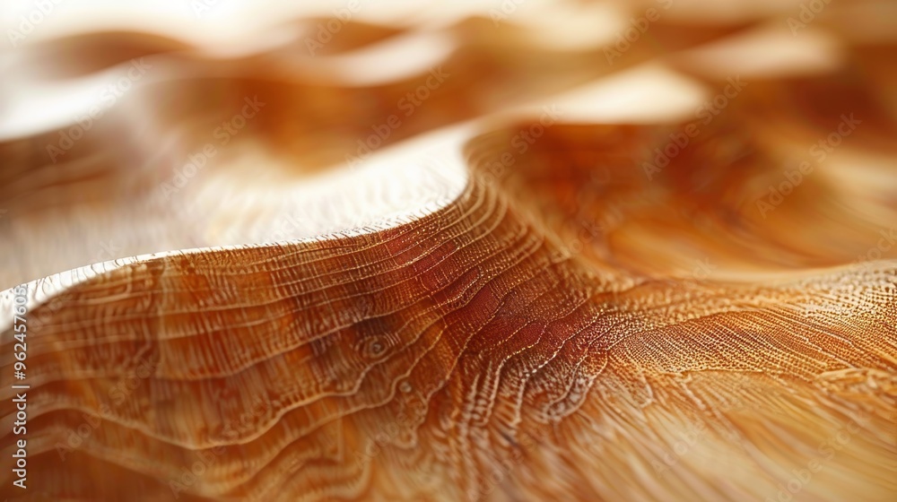 Poster abstract 3d rendering of wavy brown surface with seamless pattern. adds modern sophistication to pro